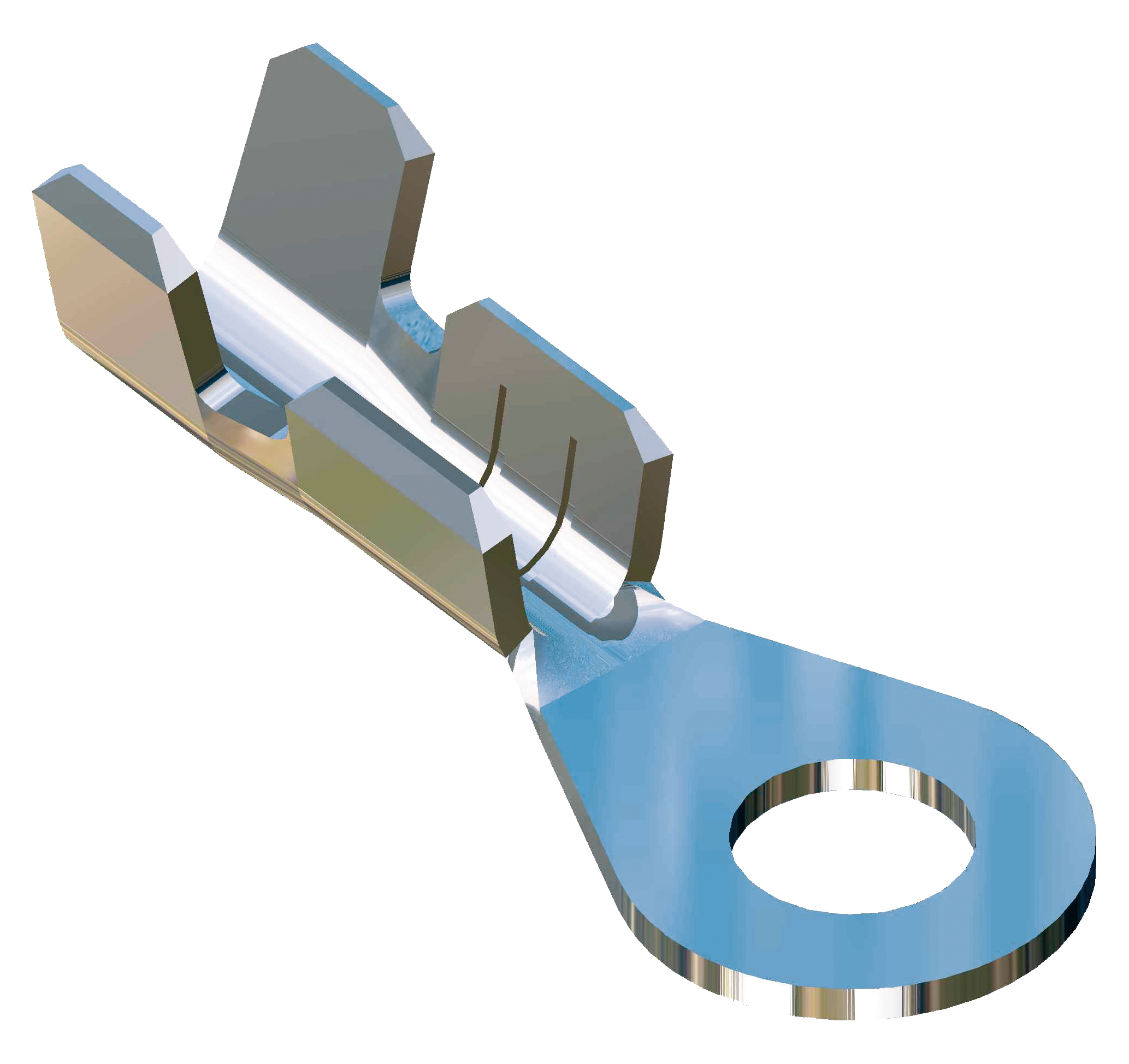Ring terminal Hole ø2.6 Ø4.9x13.5 - 0,5-1mm² - AWG 20-18 - Brass