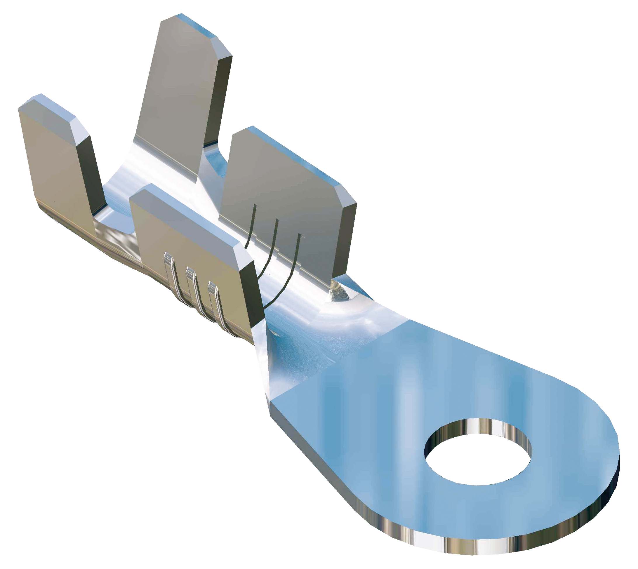 Ring terminal Hole ø5.2 Ø7xL17.7 - 1-2,5mm² - AWG 18-14 - Brass