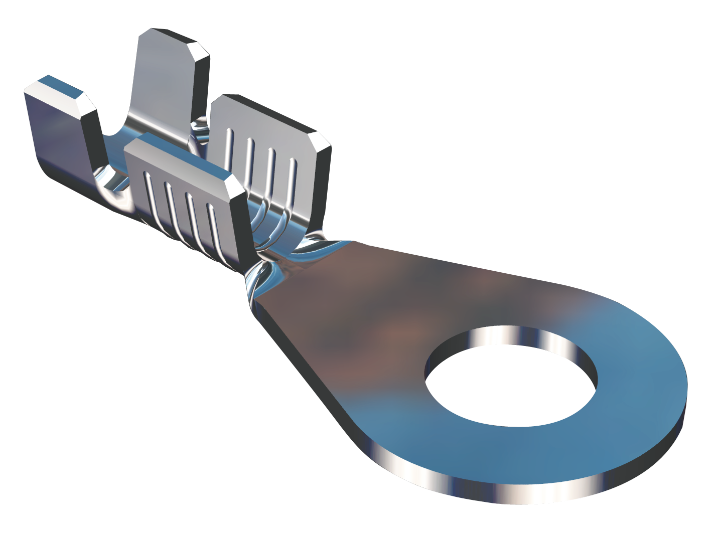 Ring terminal Hole ø5.2 Ø8.7xL20 0,52mm² AWG 2014 Brass Calotec AB