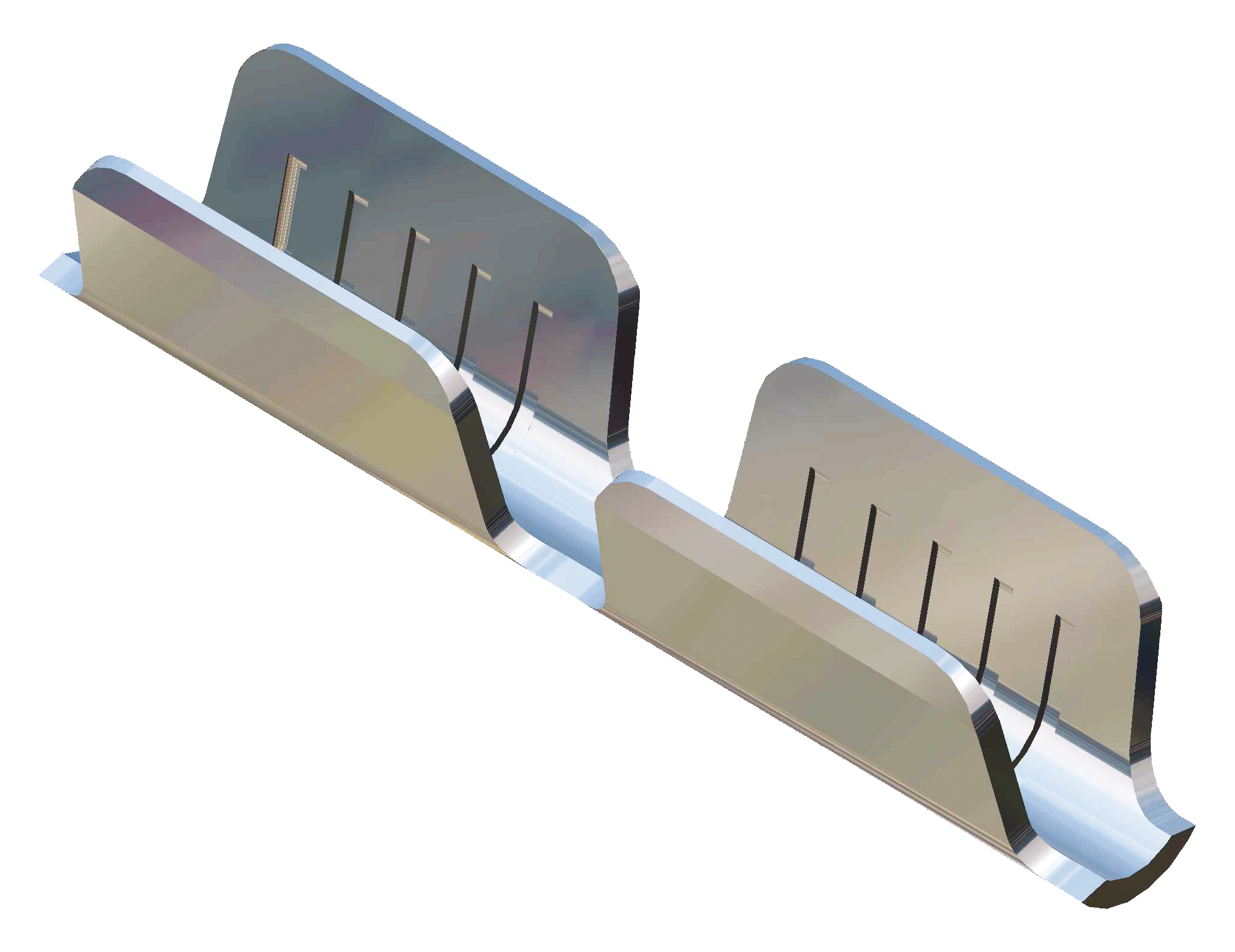 Point connection with internal notches