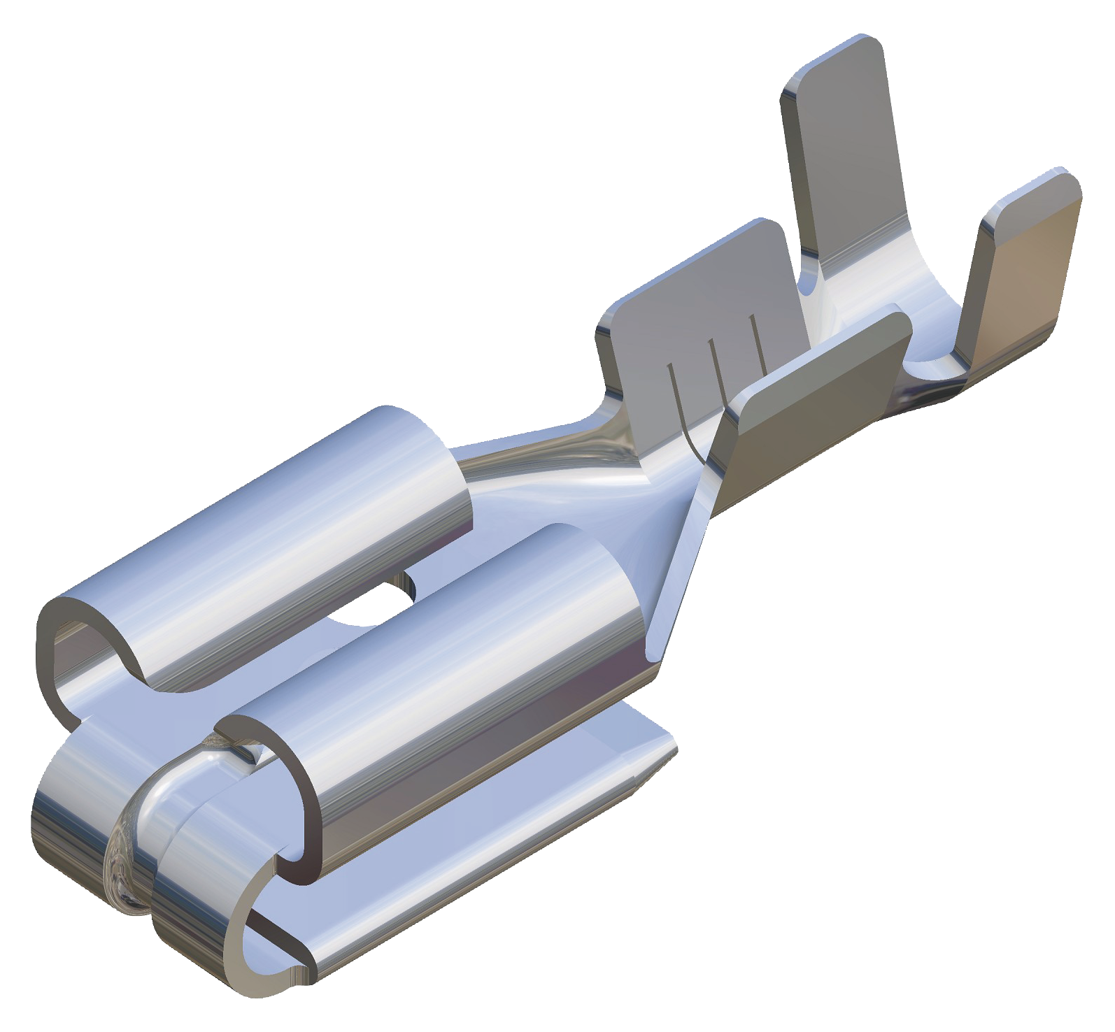 Piggy Back 4.8x0.8 Lateral - 0,5-1mm² - AWG 20-18 - Brass - Pre-Tinned