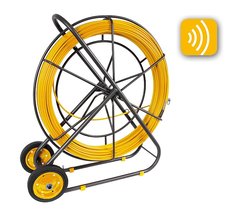 Dragfjäder av glasfiber med lokaliseringstråd i kärnan Ø 15 mm, i vertikal hållare