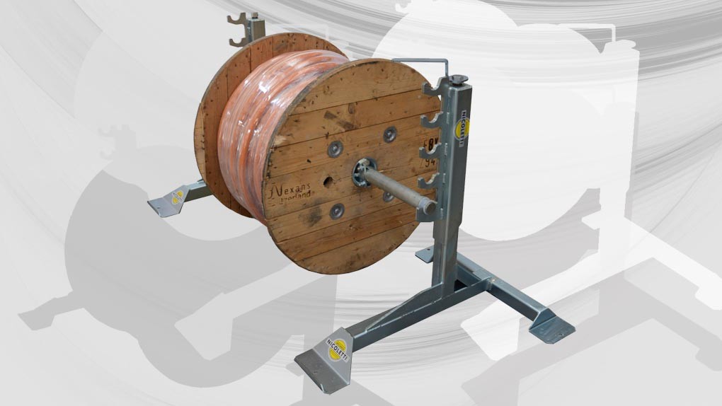 Nicoletti - SM-12 - Self-lifting drum jacks max Ø 1800 - Capacity 1600 kg - max. reel Ø 1800mm