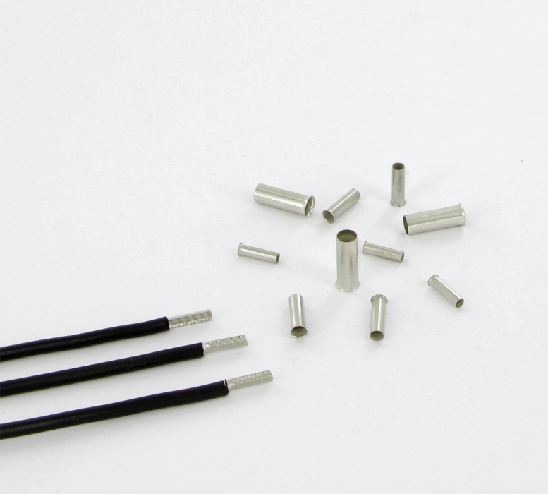 120mm² Non insulated wire end sleeves 40mm long