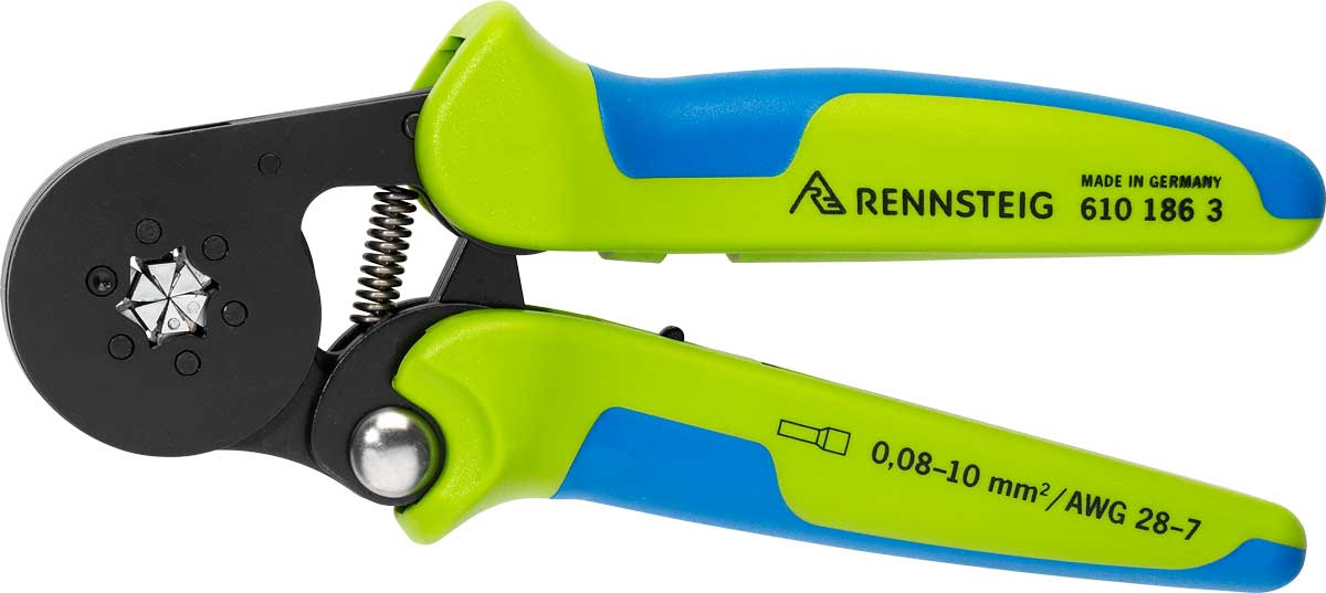 Ferrule crimping tool PEW 8.185 / 8.186 - 6 Serrated Crimping Profiles Crome Plated