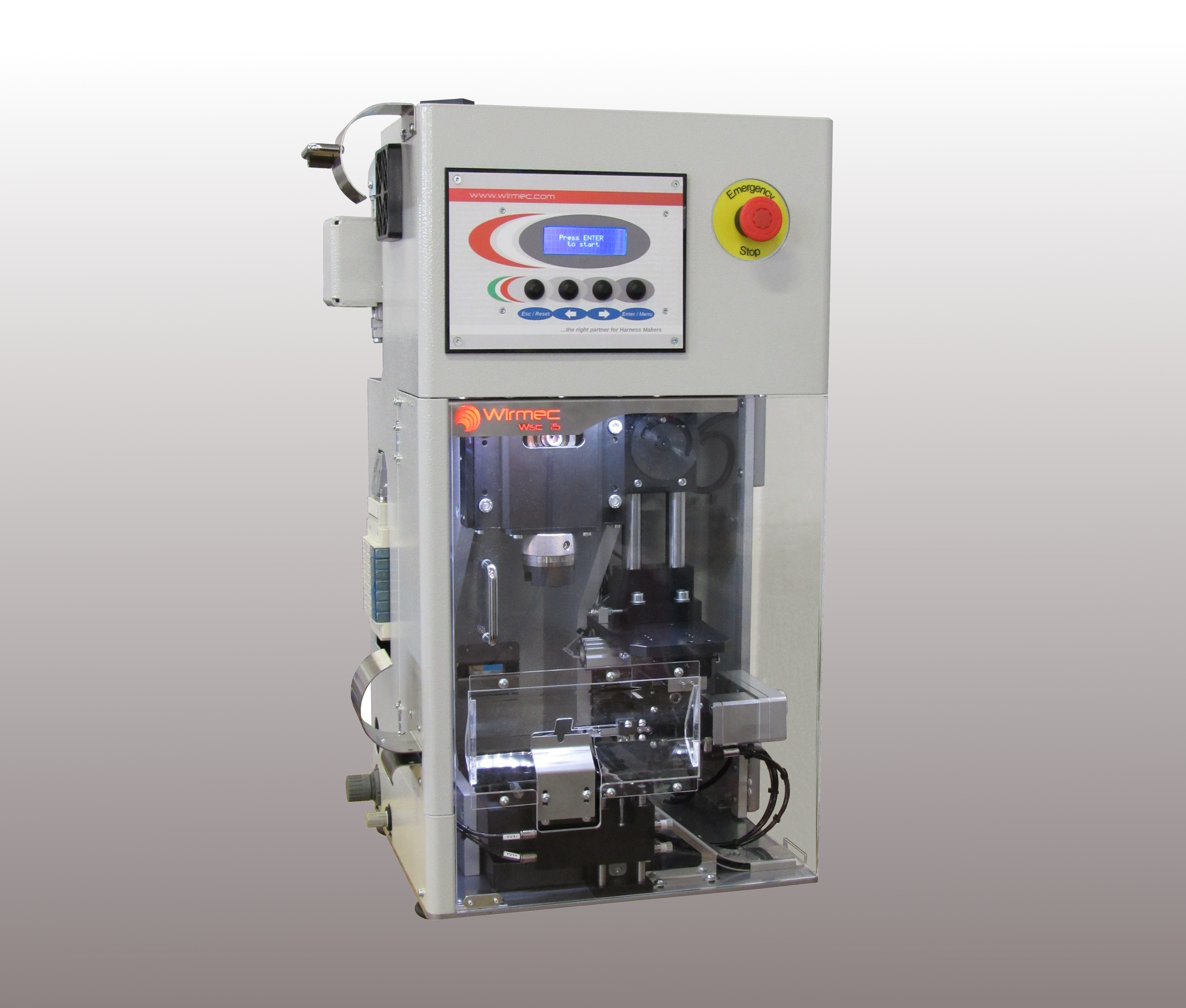 WSC15 Elektropneumatisk Strip och krimpmaskin  90°, 20kN