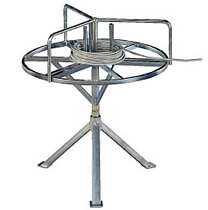 Coil uncoiler with tripod and anti overflow beam, Max 700 kg