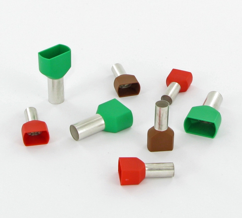 2 x 0,75mm² TWIN wire end sleeves 10mm long