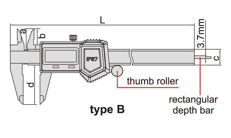 Digital caliper for crimp height measurement, IP67 - 2