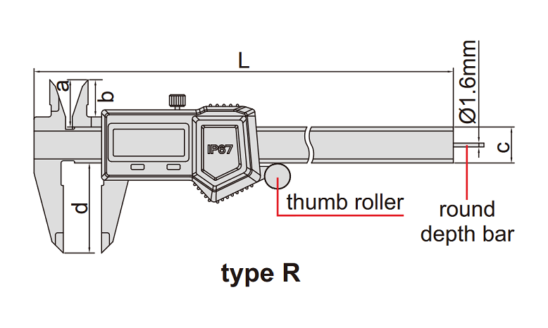 Digital caliper for crimp height measurement, IP67 - 3