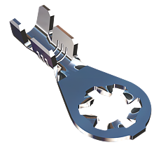 Ring terminal Hole ø4.3 Ø8.7xL20 Toothed hole