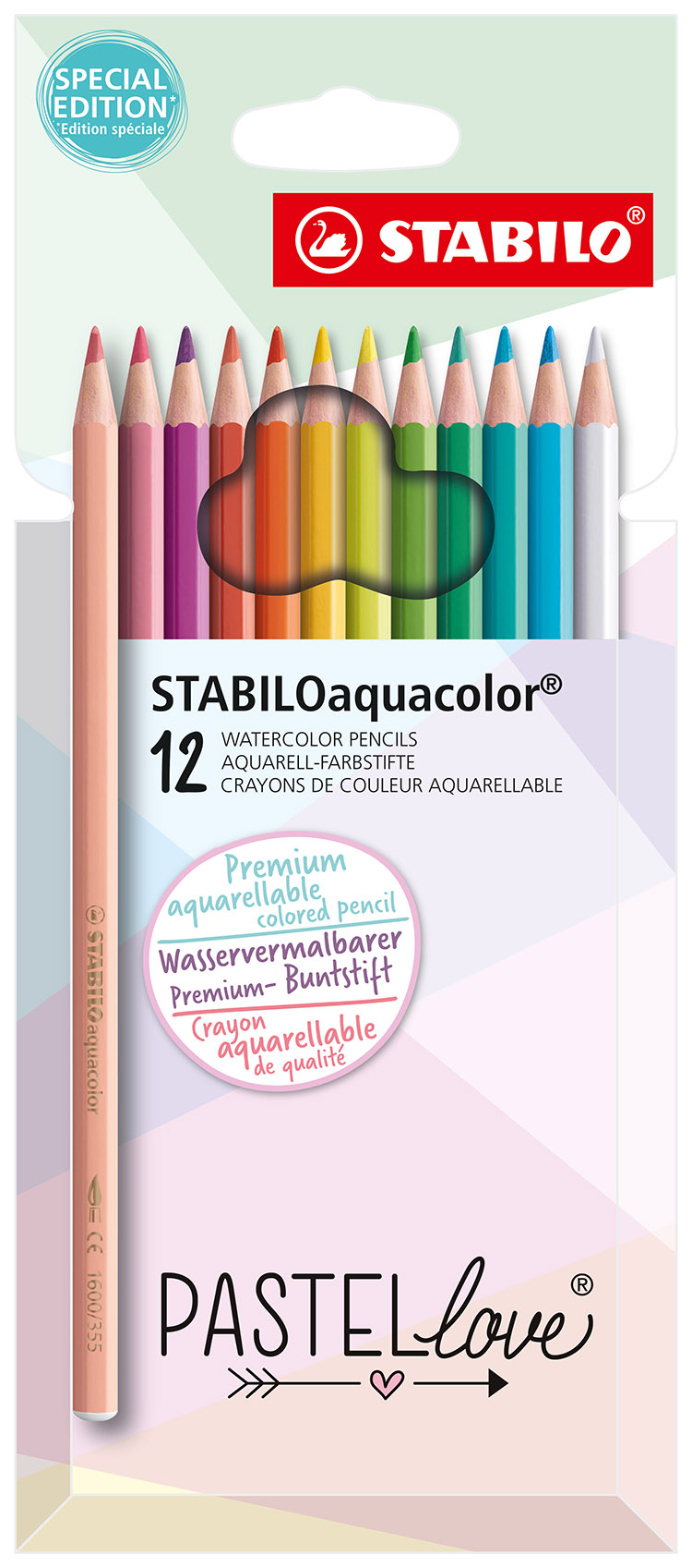 STABILO AQUACOLOR 1612/7 PASTELOVE/12