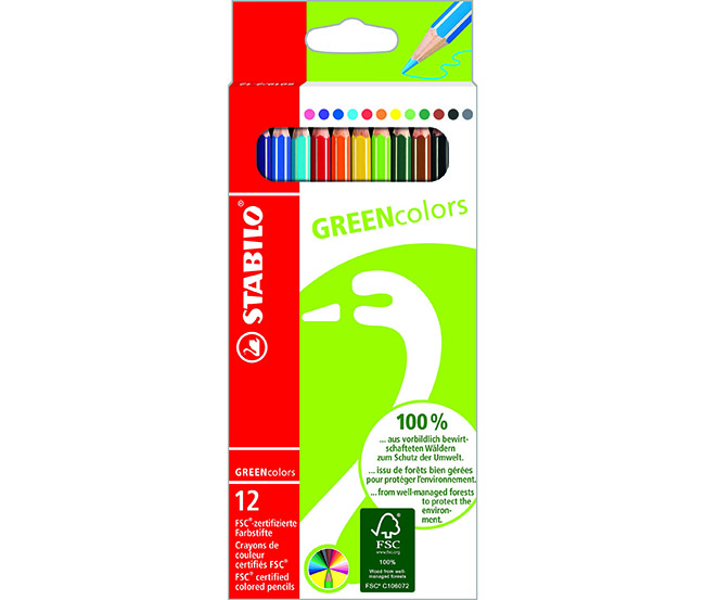 STABILO GREEN COLORS 6019/12 VÄRIKYNÄ