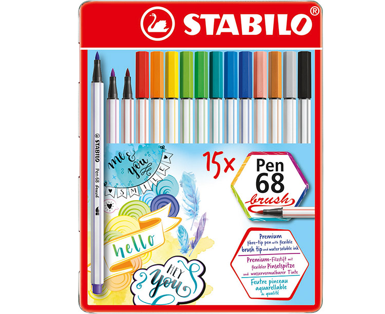 STABILO PEN 68 BRUSH 568/15-32 MET /15 - 2