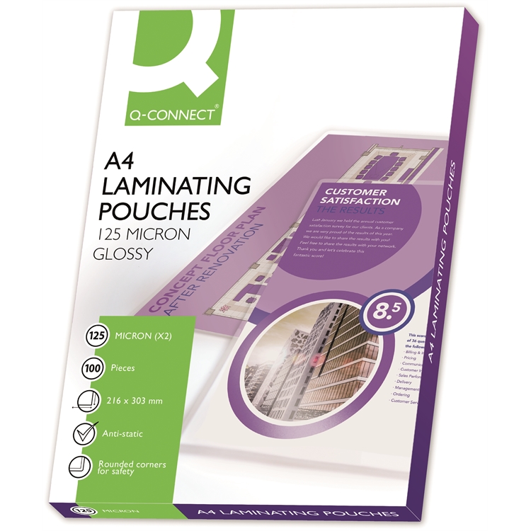 Laminointitasku Q-Connect A4 125mic/100 - 2