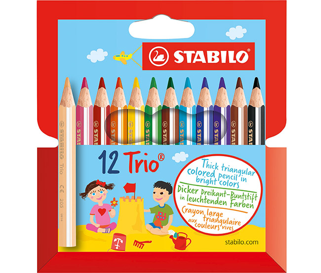 STABILO TRIO 205/12-01 PAKSU VÄRIK/12LYH