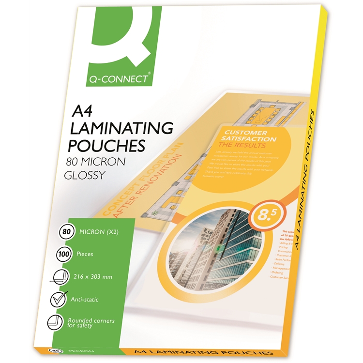 Laminointitasku Q-Connect A4 80mic/100 - 2
