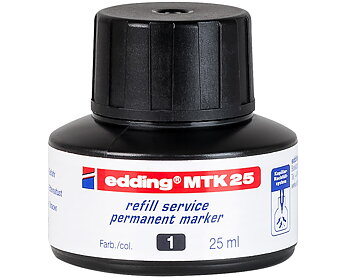 EDDING MTK 25 TÄYTTÖMUSTE 25ML MUSTA