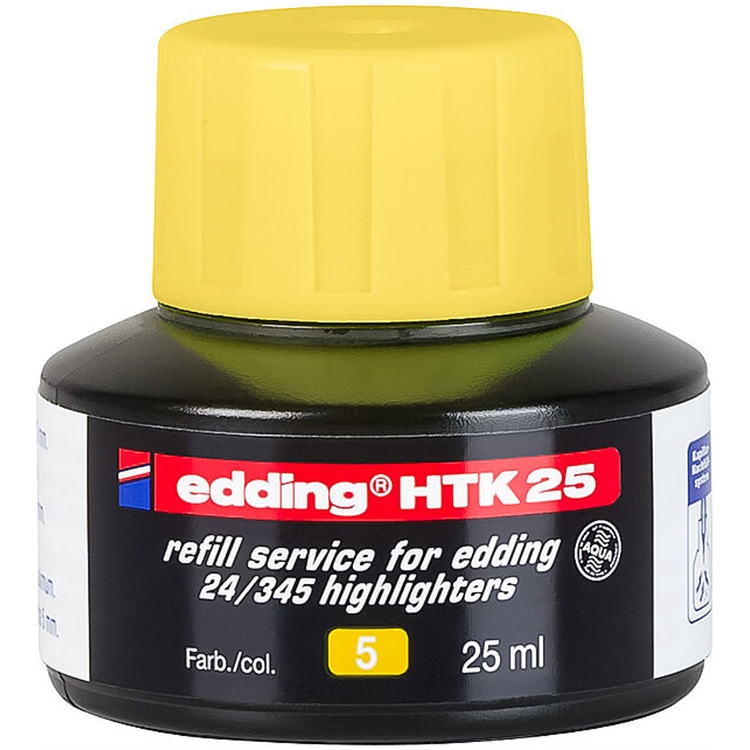 Täyttöväri Edding HTK 25 keltainen - 2