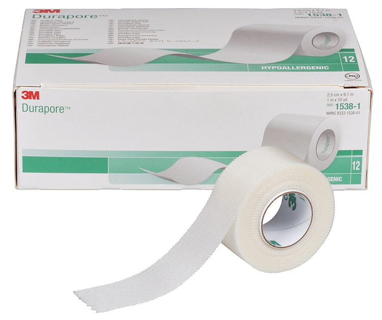SILKKITEIPPI DURAPORE 2,5CMX9,1M VALK/12 - 2