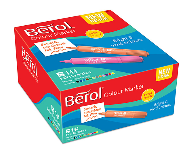 BEROL COLOURMARKER HUOPAKYNÄ VÄRILAJ/144