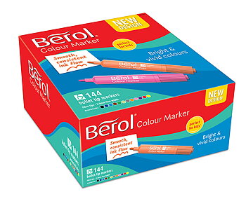 BEROL COLOURMARKER HUOPAKYNÄ VÄRILAJ/144