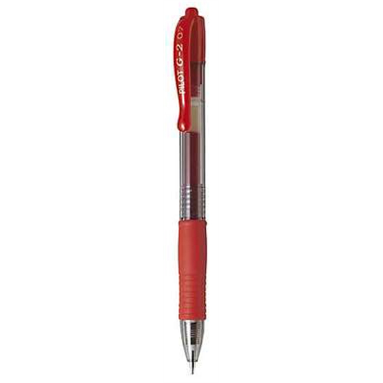 Geelikynä Pilot G-2 plus medium punainen