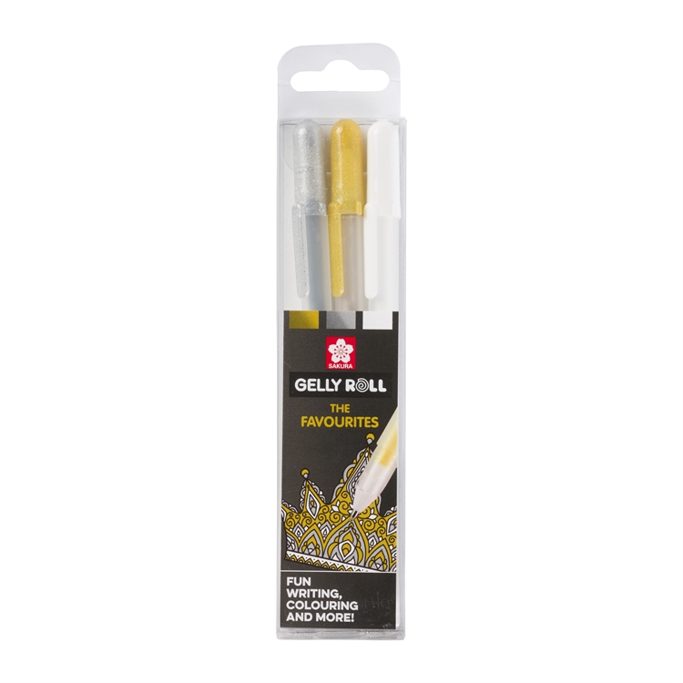 SAKURA GELLY ROLL METALLIC GO/SI/WH /3