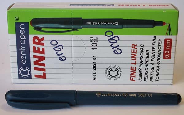 CENTROPEN LINER KUITUKÄRKIKYNÄ 0,3 MUSTA - 2