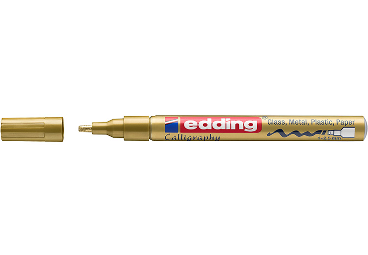 EDDING 753 KALLIGRAFIKYNÄ 1-2,5MM KULTA - 2