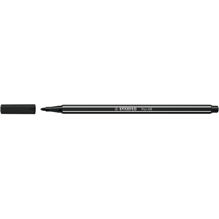 Kuitukärkikynä STABILO Pen 68 1,0 musta