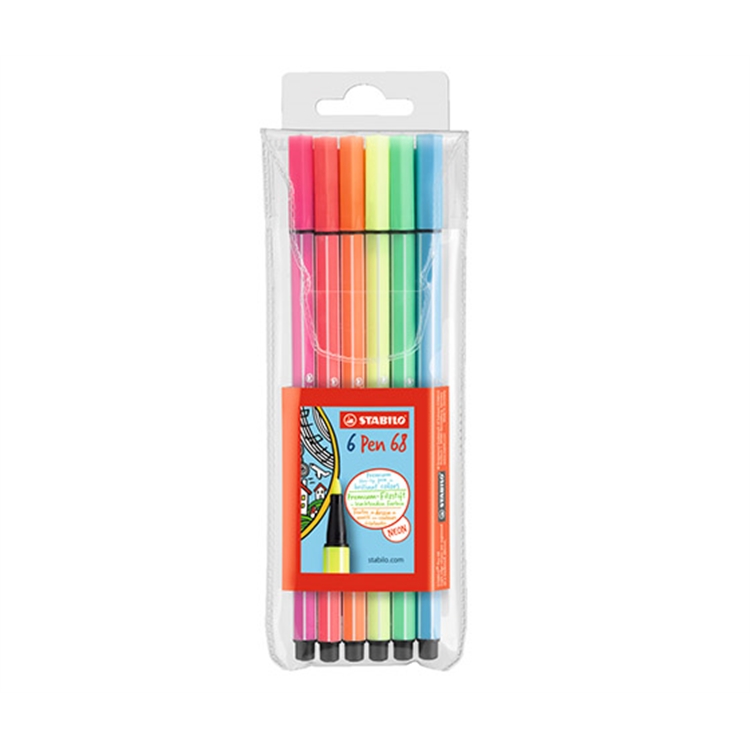 Kuitukärkikynä STABILO Pen 68 neon/6