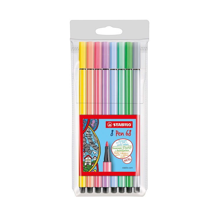 Kuitukärkikynä STABILO Pen 68 pastelli/8 - 2