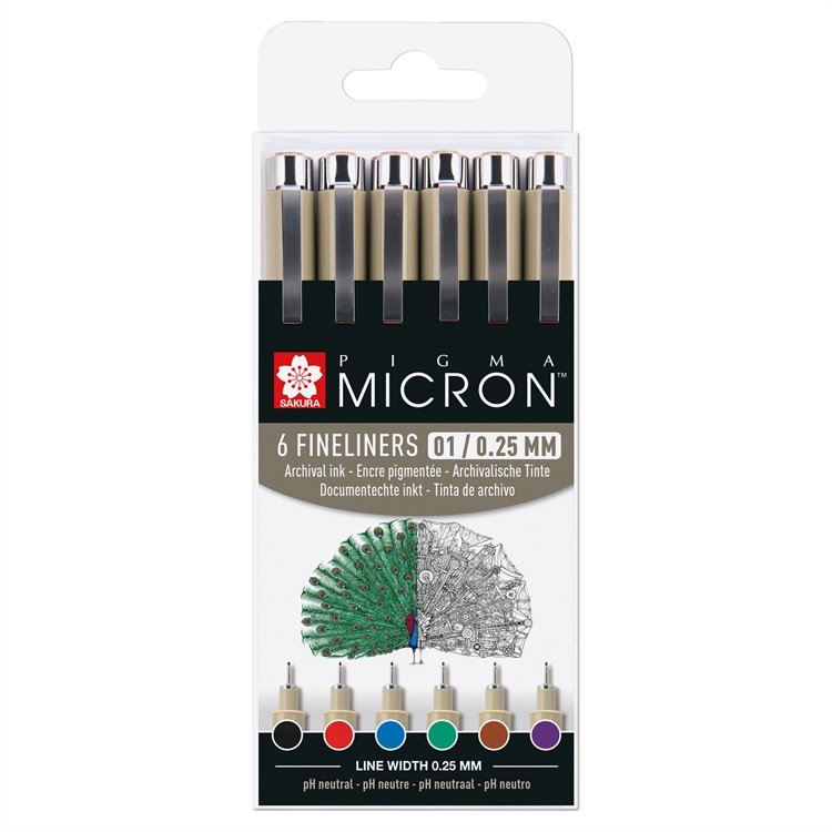SAKURA PIGMA MICRON KUITUKYNÄ LAJ /6 - 2