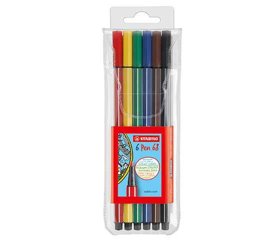 STABILO PEN 6806/PL 6-VÄR KUITUKYNÄ - 2