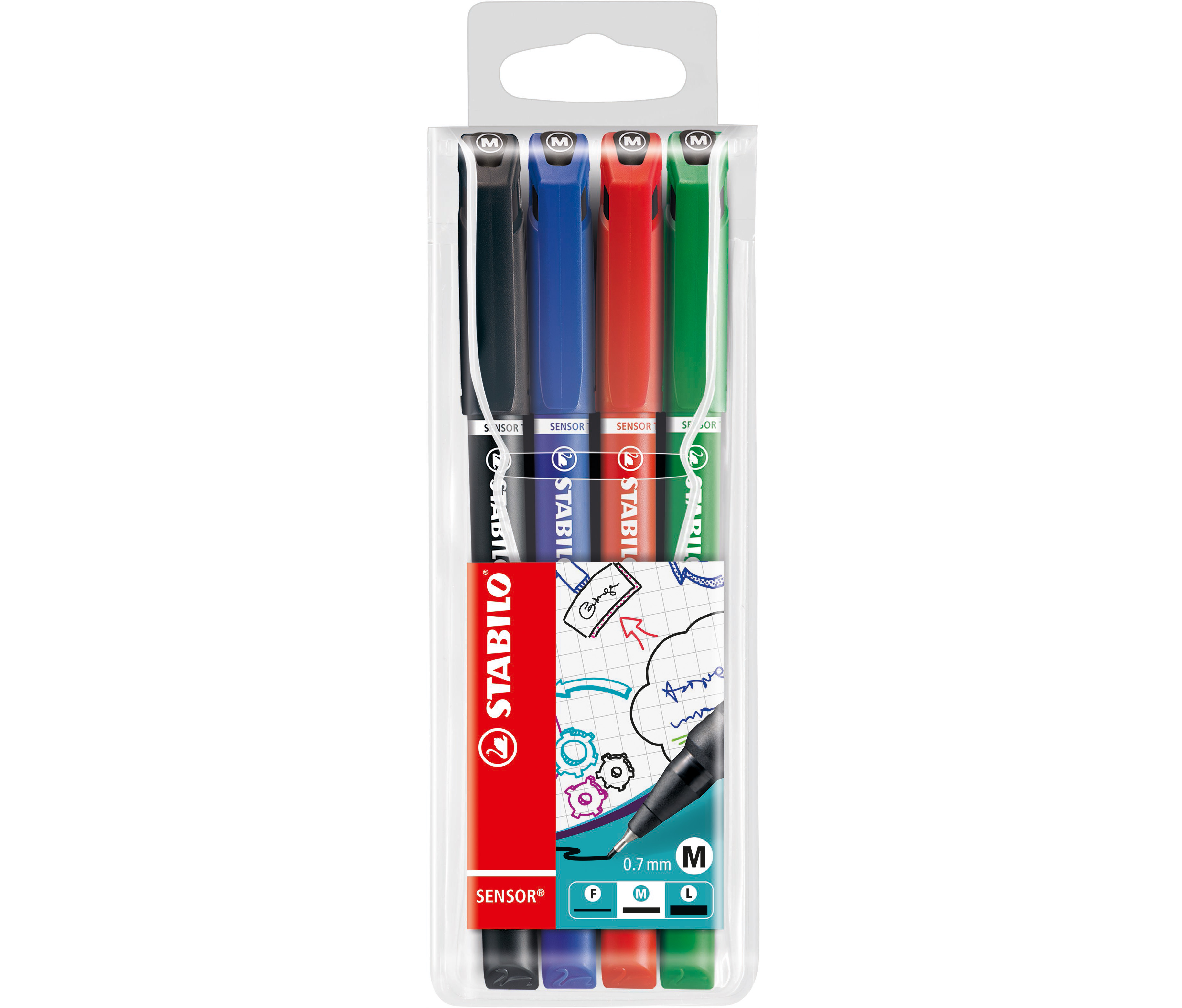 STABILO SENSOR M 187/4 OFFICE 0,7 SRJ /4 - 2