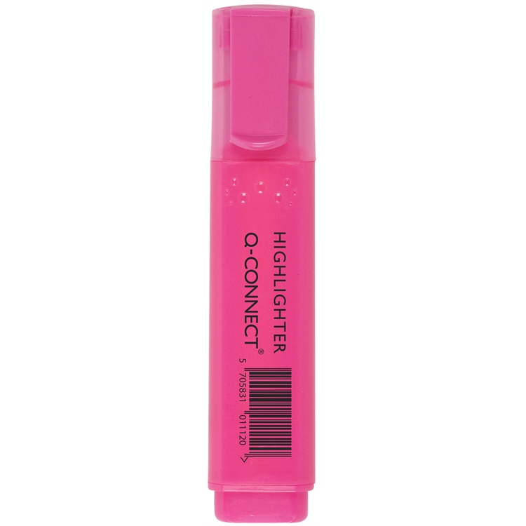 Korostuskynä Q-Connect leveä rosa - 2