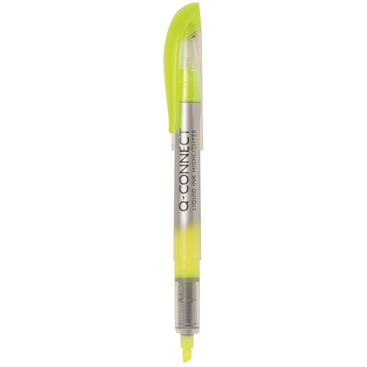 Korostuskynä Q-Connect Liquid kapea kelt - 2