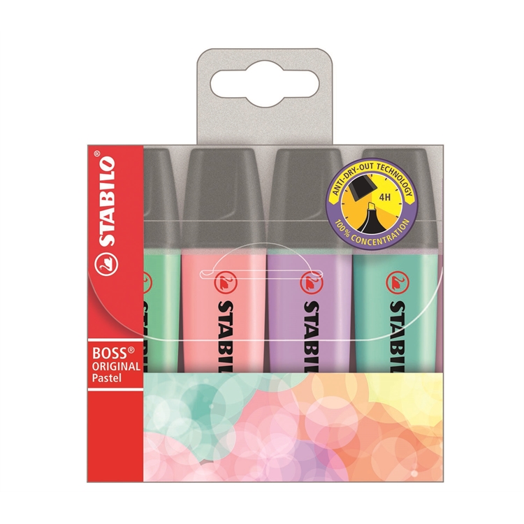 Korostuskynä StabiloBOSS pastel set/4 - 2