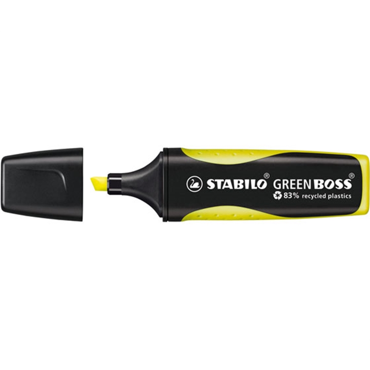 Korostuskynä StabiloGreenBOSS keltainen