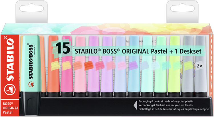 STABILO BOSS 7015-02-5 PASTELLILAJ./15 - 2