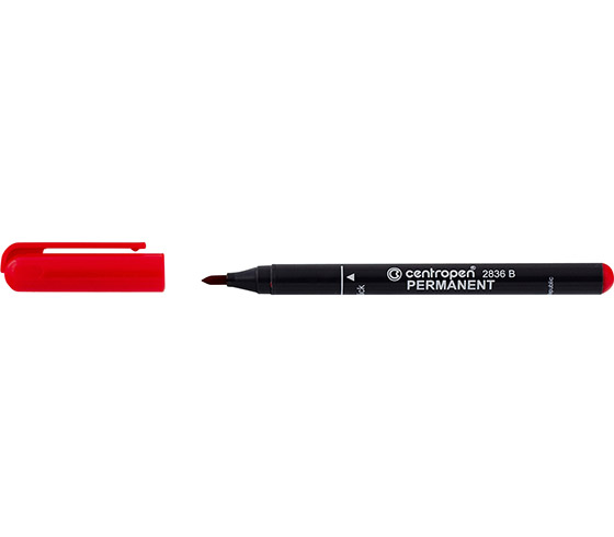 CENTROPEN 2836 PERM.MARKER 2MM PUNAINEN - 2