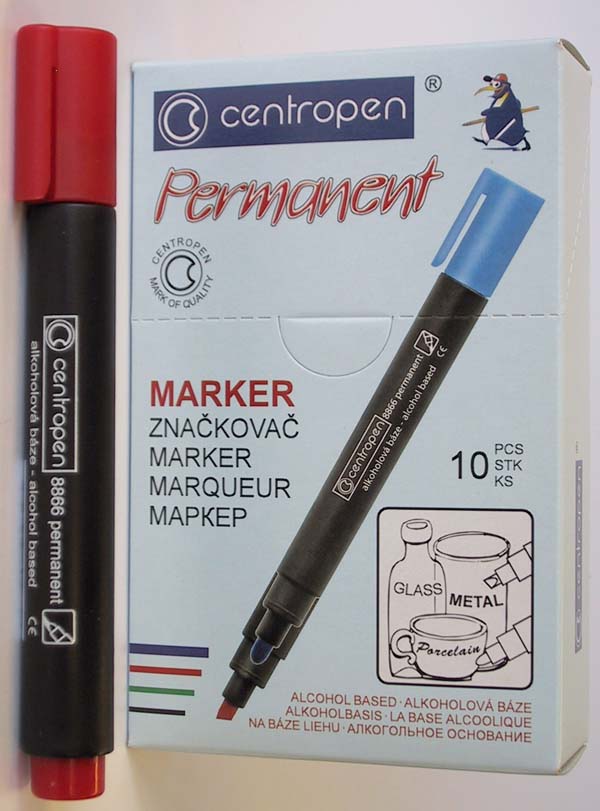 CENTROPEN 8566 PERM.MARKER PYÖR.KÄRK PUN - 2