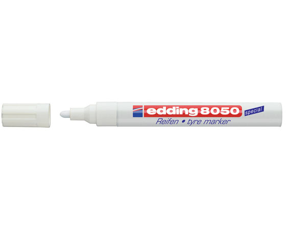 EDDING 8050 TYRE MARKER 2-4MM VALKOINEN