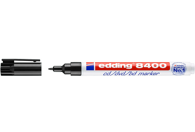 EDDING 8400 CD/DVD MARKER 0,5-1MM MUSTA - 2