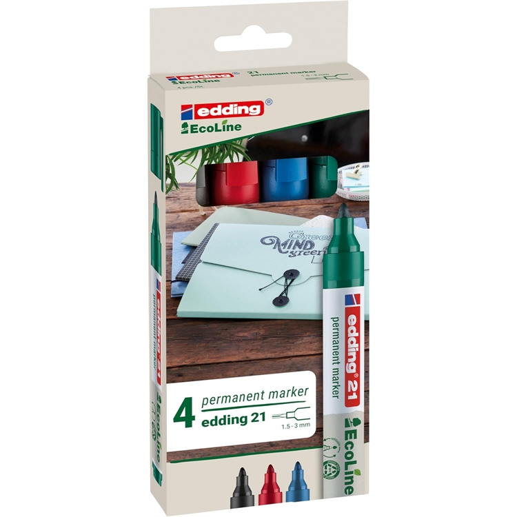 Huopakynä Edding 21 Ecoline 1,5-3mm/4 - 2