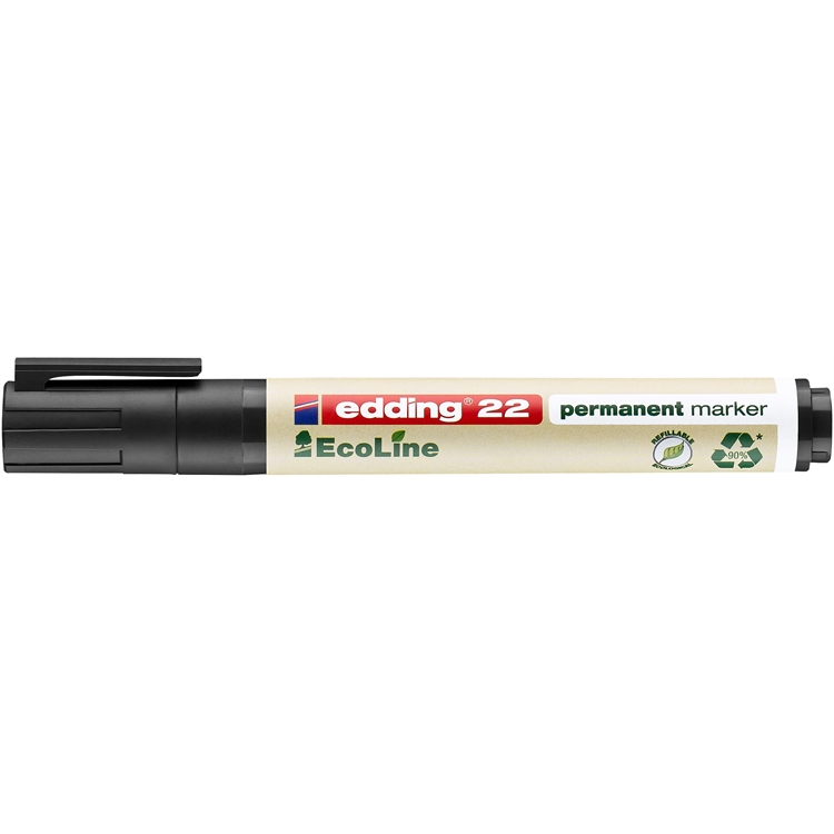 Huopakynä Edding 22 Ecoline 1-5mm musta - 2
