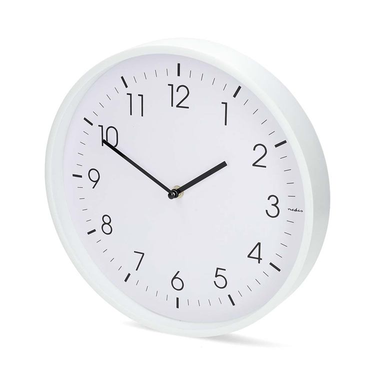 NEDIS SEINÄKELLO 30CM VALKOINEN