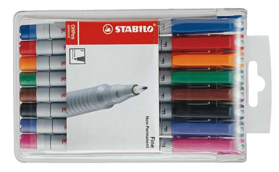 STABILO OHPEN 852/8F VESIL. LAJITELMA /8 - 2