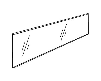 HYLLYNREUNUSLISTA 26X895MM KIRKAS /50